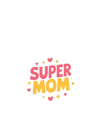 Super Mom Negru model alb pe tricou
