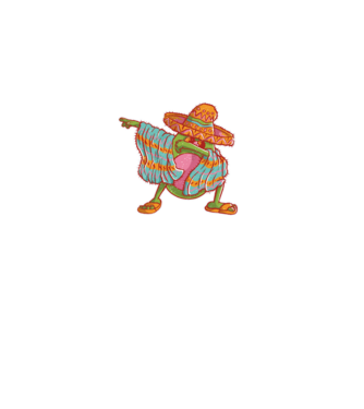 Avocado mexican DAB model negru pe tricou