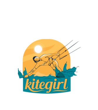Tricou Kitegirl Kitesurf model alb pe tricou