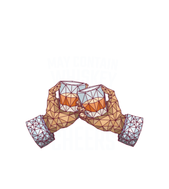 Poate conține urme de whisky model alb pe tricou