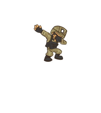 Soldat DAB model gri închis pe tricou