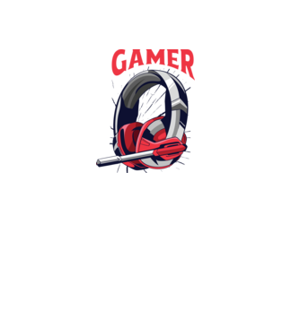 Căști Gamer model alb pe tricou