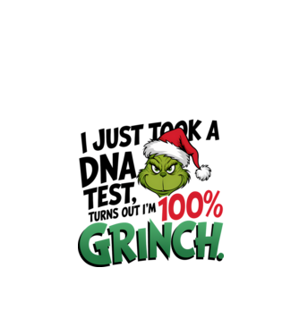 Grinch DNA test model alb pe tricou