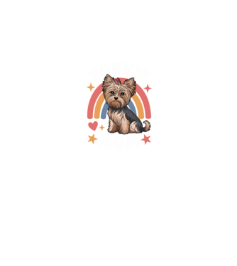 Yorkie Mom Negru model negru pe tricou