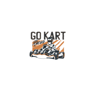Concurent Go-kart model alb pe tricou