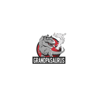 Grandpasaurus T-rex model negru pe tricou