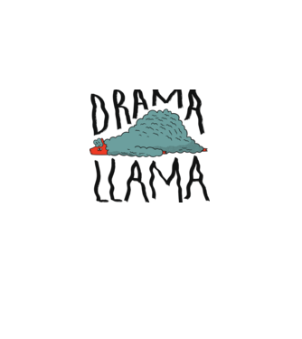 Dramă Lama model alb pe tricou