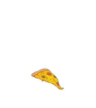 Felie de pizza Cuplu model negru pe tricou