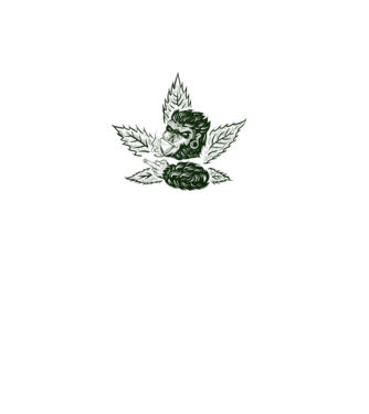 GORILĂ cannabis model alb pe tricou