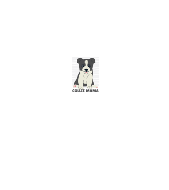 Border Collie Mamă model negru pe tricou