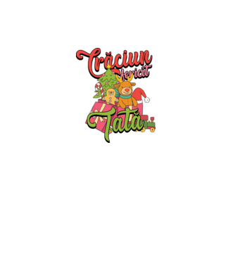 CRĂCIUN FERICIT TATĂ model negru pe tricou