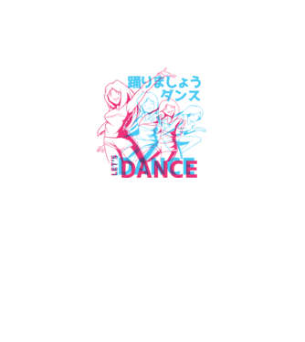Anime Dance model galben neon pe tricou