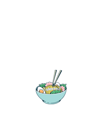 Paste Ramen model negru pe tricou