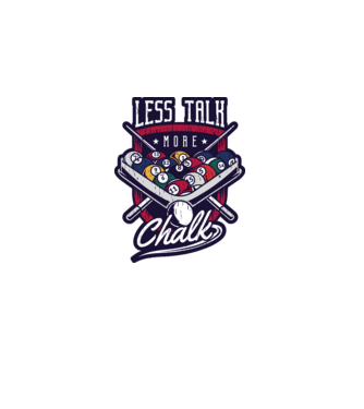 Less Talk More Chalk Billiard model gri pe tricou