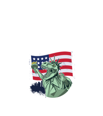 Liberty-Rex SUA Dinozaur model nisipiu pe tricou