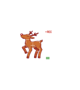 Most likely to shoot the reindeer tonight model negru pe tricou