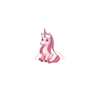 Îngrijitor unicorn model gri pe tricou