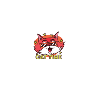 Cat Time Momentul pisicii model alb pe tricou
