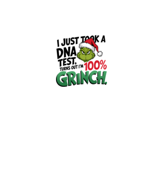 Grinch DNA test model alb pe tricou