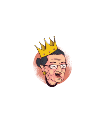 Ruth Bader Ginsburg model negru pe tricou