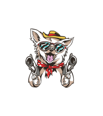 Pew Pew Pew Madafakas Chivava model alb pe tricou