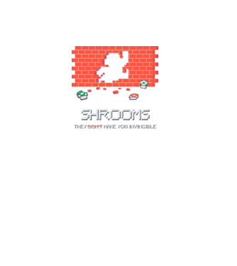 Shrooms - They make you invincible Mario model gri pe tricou