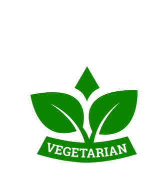 Vegetarian badge 1 model negru pe tricou