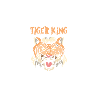 Tiger King model negru pe tricou