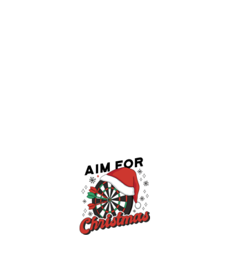 Darts Crăciun model alb pe tricou