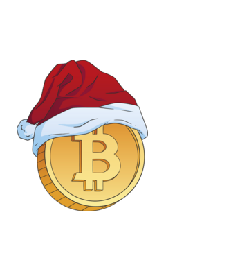 Crăciun Bitcoin model negru pe tricou