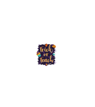 Trick or Teach Halloween pentru profesori model gri pe tricou