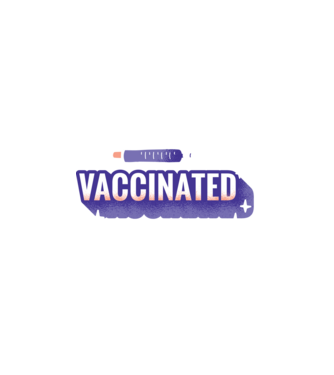 Vaccinat model alb pe tricou