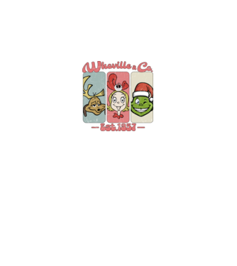 Whoville & Co - Grinch model alb pe tricou