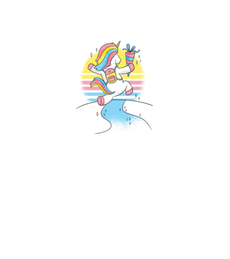 Unicorn școlar model alb pe tricou