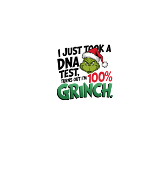 Grinch DNA test model alb pe tricou
