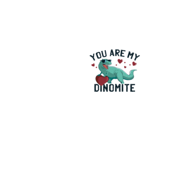 You are my Dinomite tricou cu dinozaur și inimă model galben neon pe tricou