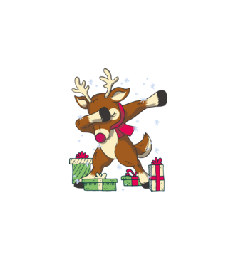 Rudolph DAB model negru pe tricou