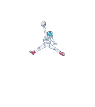 Air Astronaut tricou astronaut model gri închis pe tricou