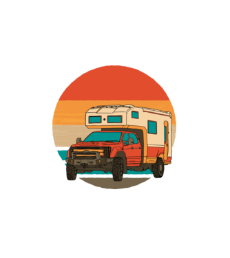 Campervan Retro model alb pe tricou