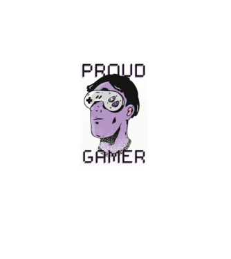 Ochelarii VR Proud Gamer model negru pe tricou