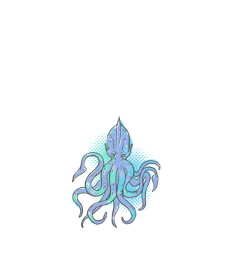 Cthulhu Caracatiță model negru pe tricou