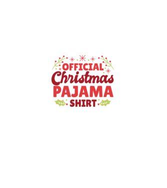 Pijama de Crăciun model alb pe tricou