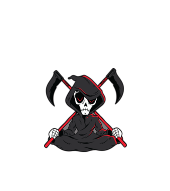 Moartea - Grim Reaper model negru pe tricou