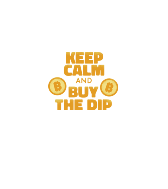 Keep calm and buy the dip Bitcoin model  pe tricou