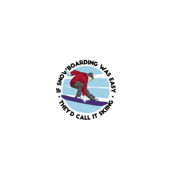 Dacă snowboardingul ar fi ușor, ar fi numit schi. model alb/roșu pe tricou