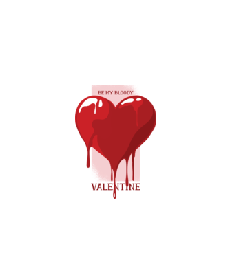 Fii dragostea mea - Be my bloody Valentine model alb pe tricou