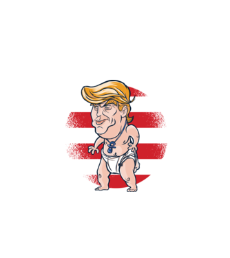 Trump Baby tricou amuzant model turcoaz pe tricou