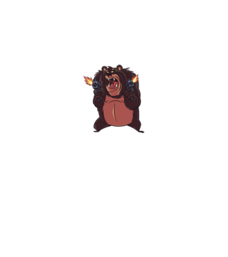 Pew Pew Pew Madafakas Urs model negru pe tricou