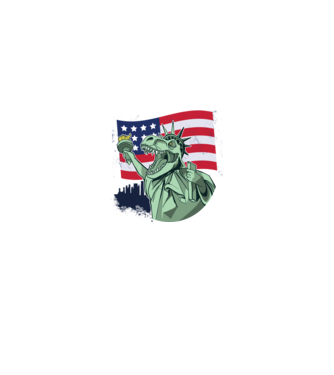 Ziua Independenței americane 4 iulie T-rex model alb pe tricou