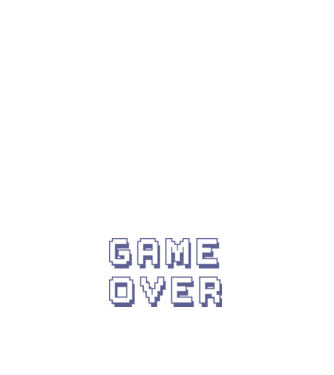 Game Over model negru pe tricou